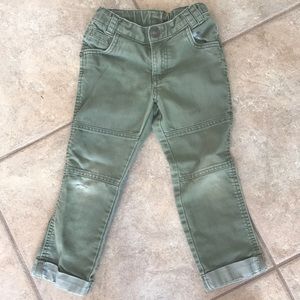 4t boys light olive adjustable waist pants